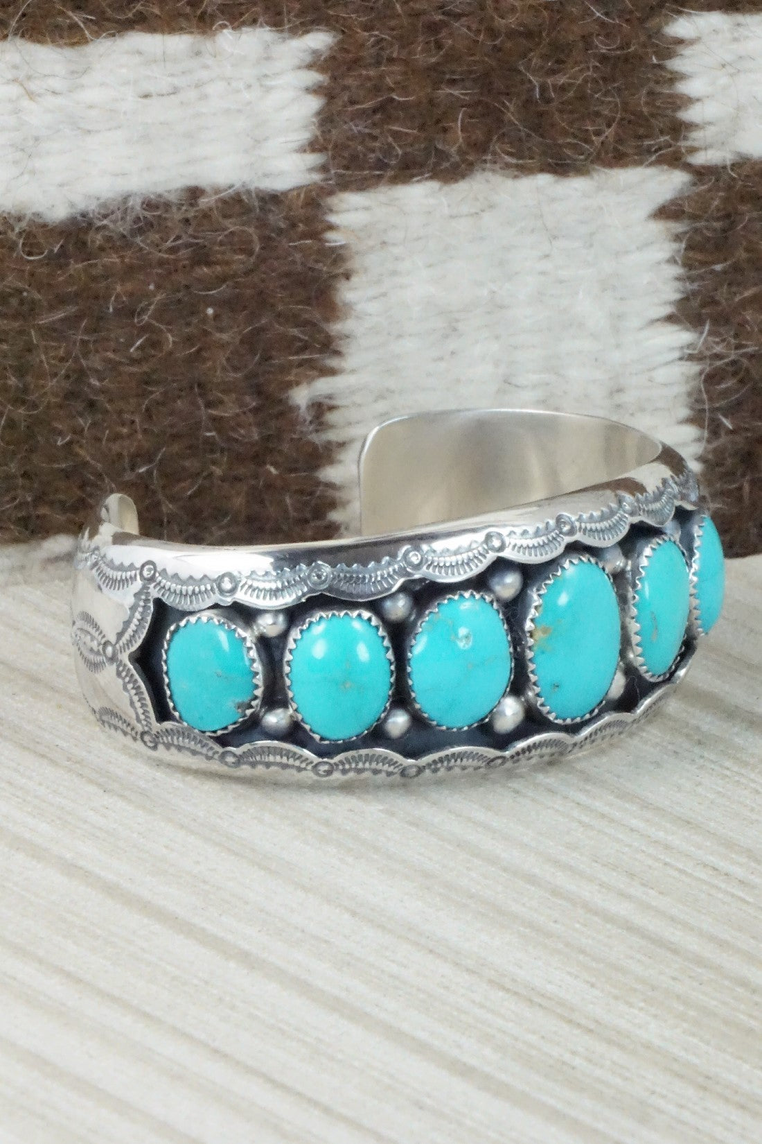 Turquoise & Sterling Silver Bracelet - Wilbert Muskett Sr.