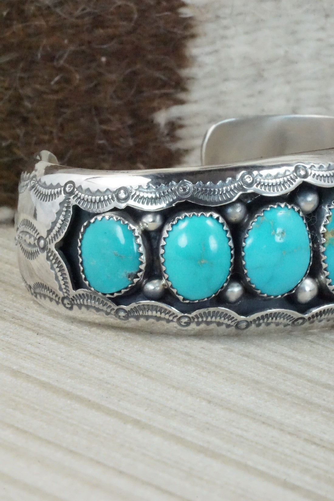 Turquoise & Sterling Silver Bracelet - Wilbert Muskett Sr.