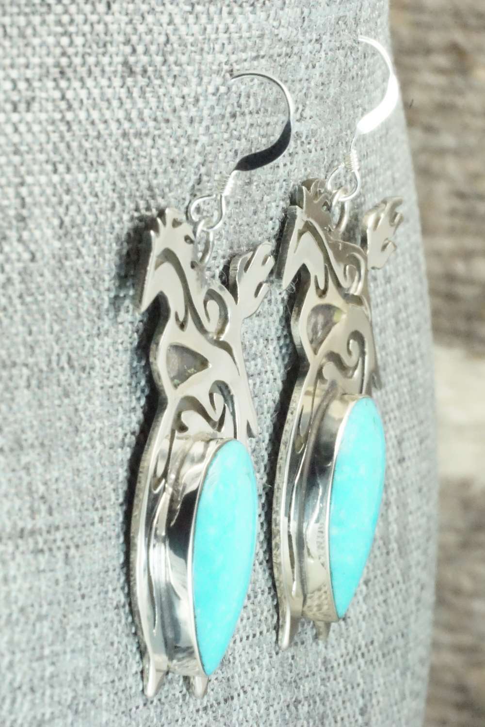 Turquoise & Sterling Silver Earrings - Robert Vandever