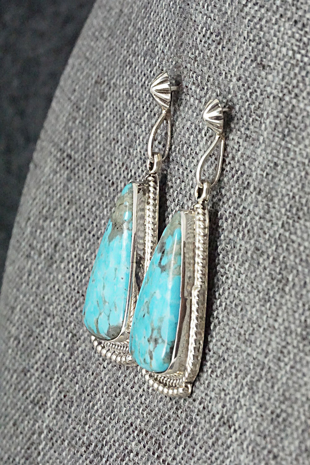 Turquoise and Sterling Silver Earrings - Sharon McCarthy