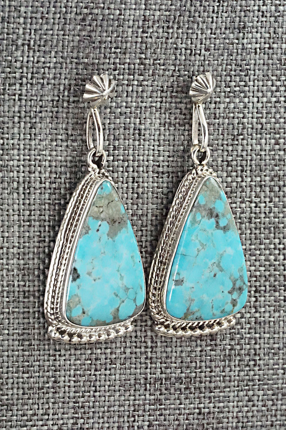 Turquoise and Sterling Silver Earrings - Sharon McCarthy