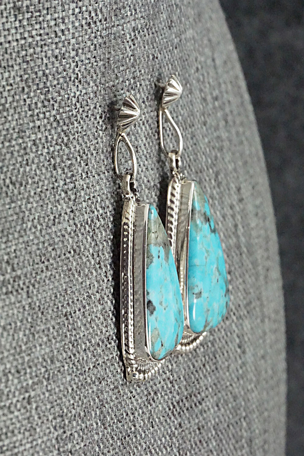 Turquoise and Sterling Silver Earrings - Sharon McCarthy