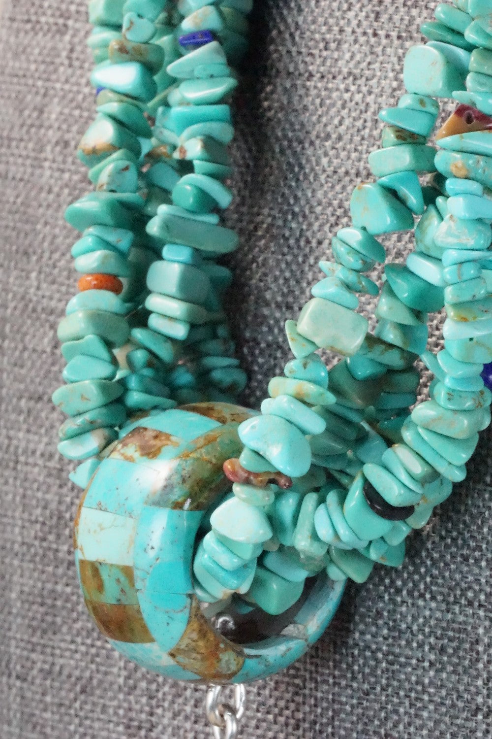Turquoise, Multi Stone Pendant & Sterling Silver Necklace - Chris Nieto