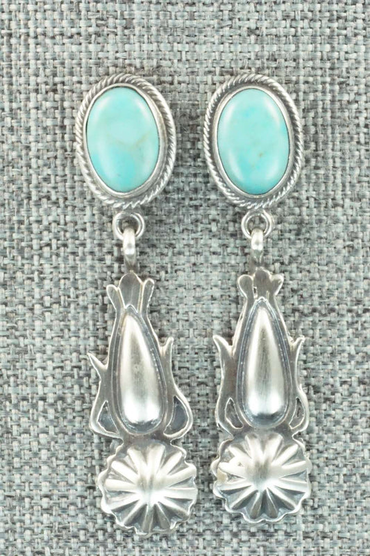 Turquoise & Sterling Silver Earrings - Annie Spencer