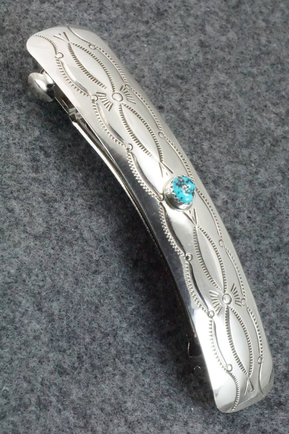 Turquoise & Sterling Silver Hair Barrette - Jolene Begay