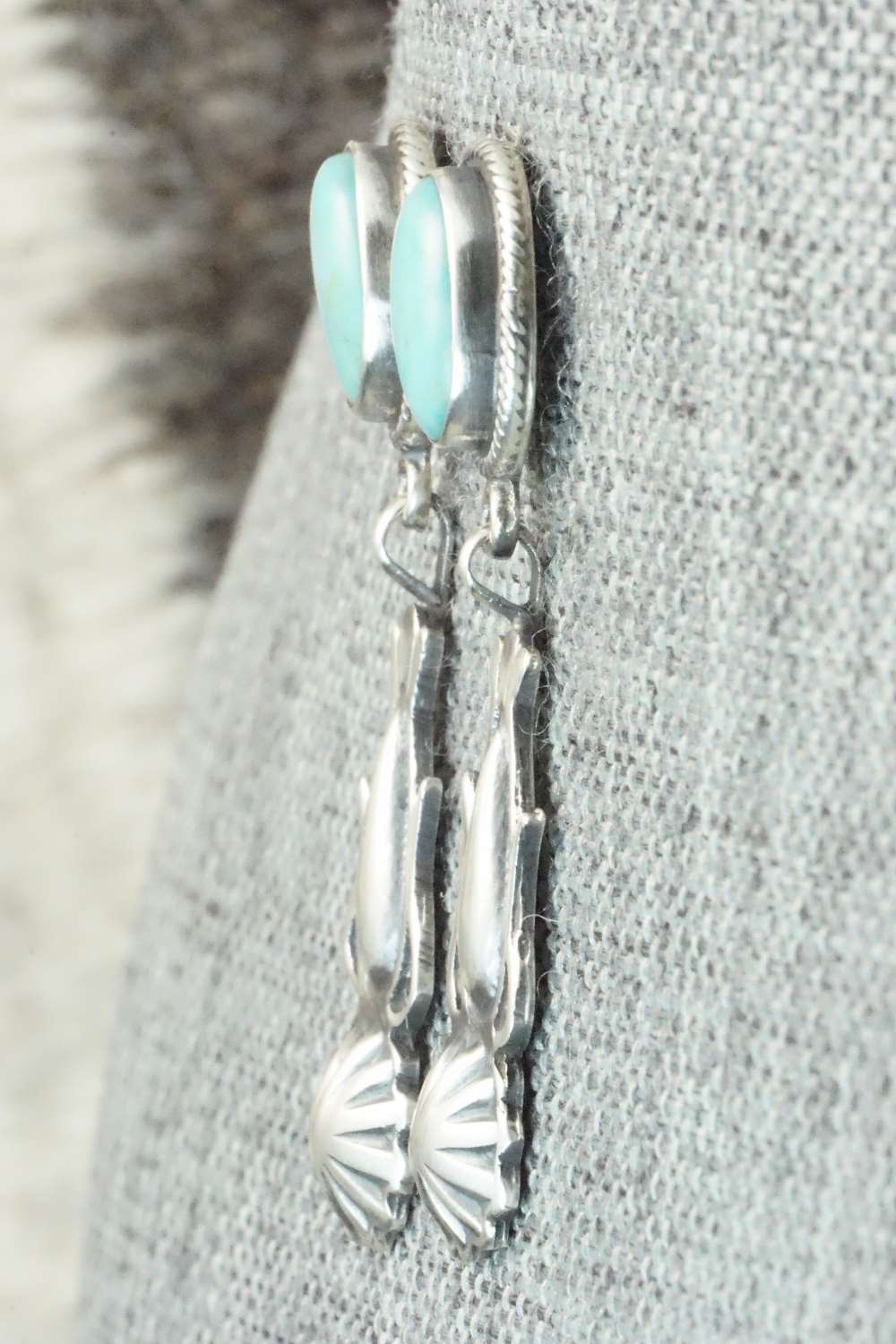 Turquoise & Sterling Silver Earrings - Annie Spencer