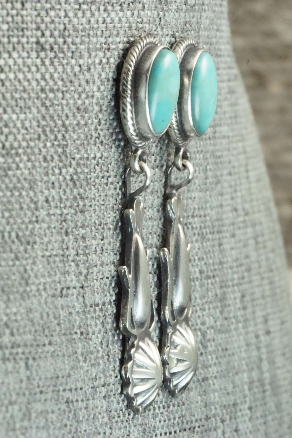 Turquoise & Sterling Silver Earrings - Annie Spencer