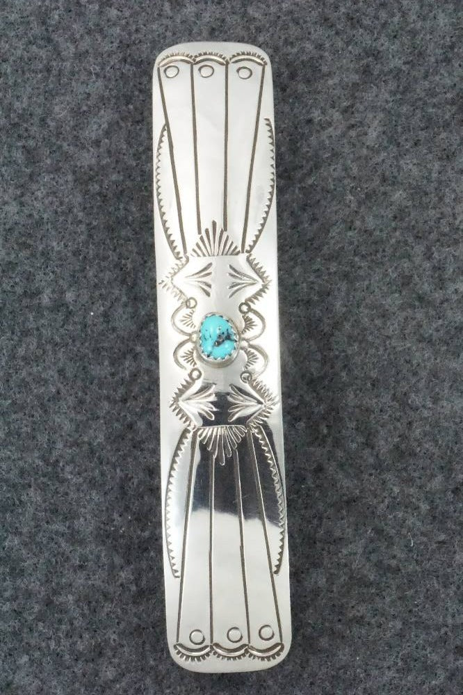 Turquoise & Sterling Silver Hair Barrette - Jolene Begay