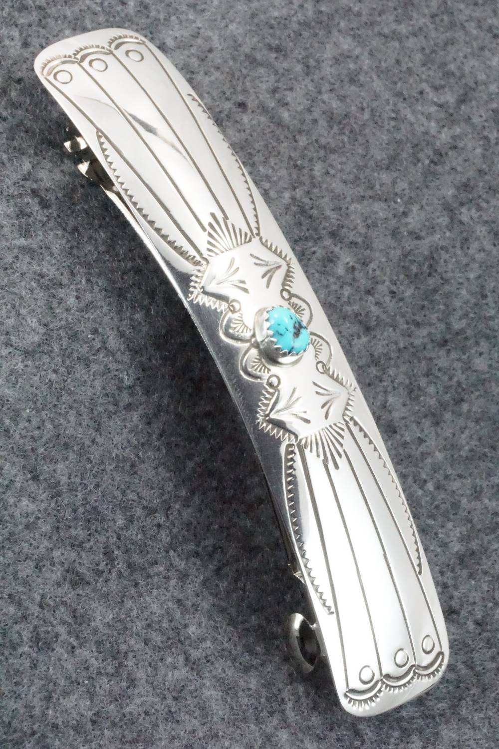 Turquoise & Sterling Silver Hair Barrette - Jolene Begay