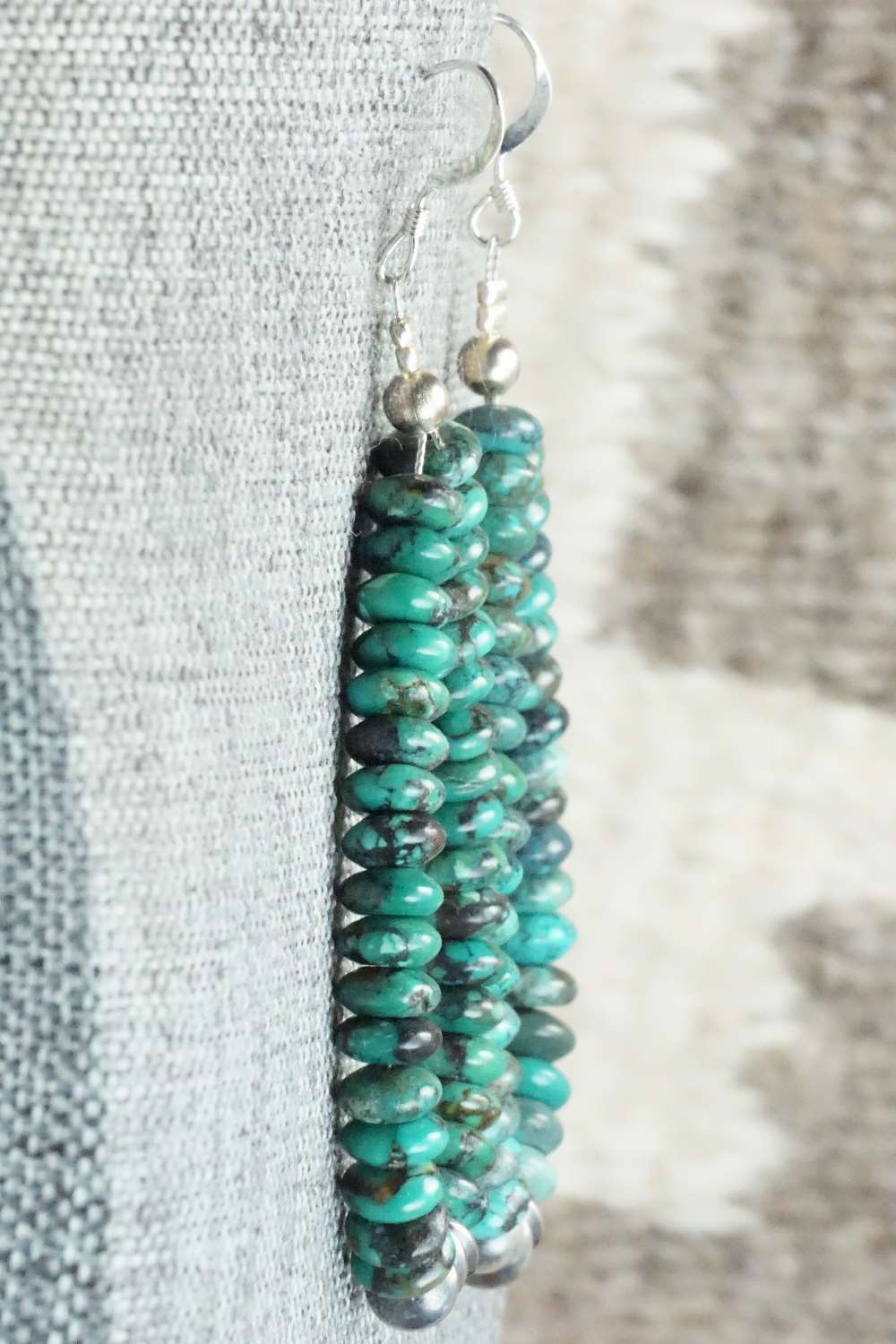 Turquoise & Sterling Silver Pearl Earrings - Louise Joe