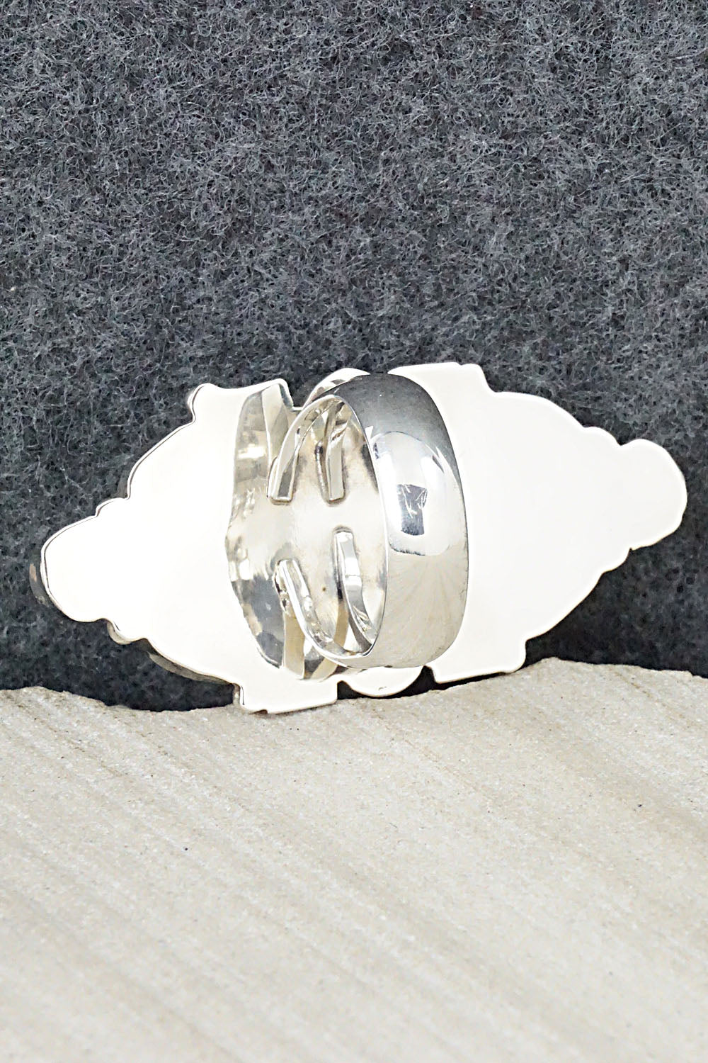 Turquoise & Sterling Silver Ring - Clarence Long - Size 6