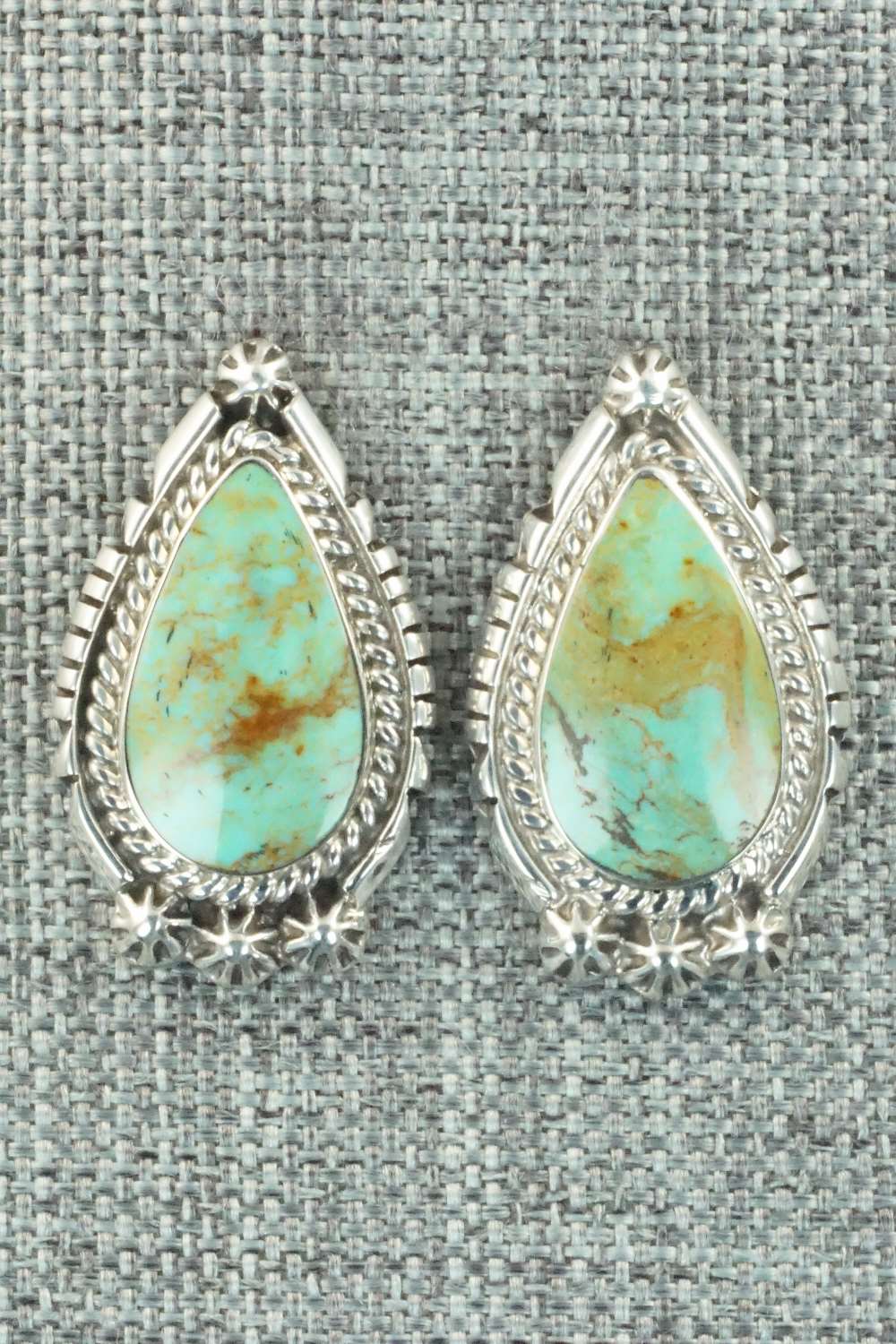 Turquoise & Sterling Silver Earrings - Freida Martinez