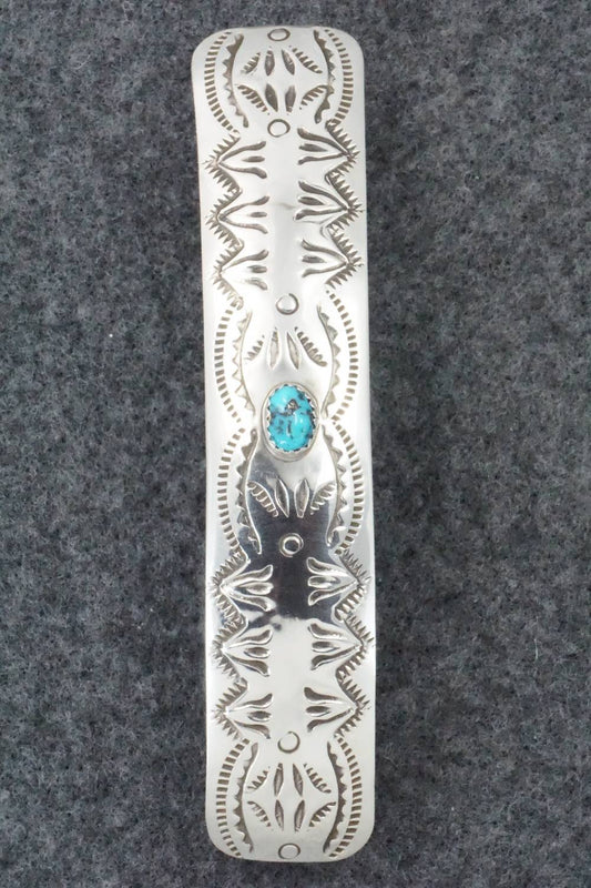 Turquoise & Sterling Silver Hair Barrette - Jolene Begay