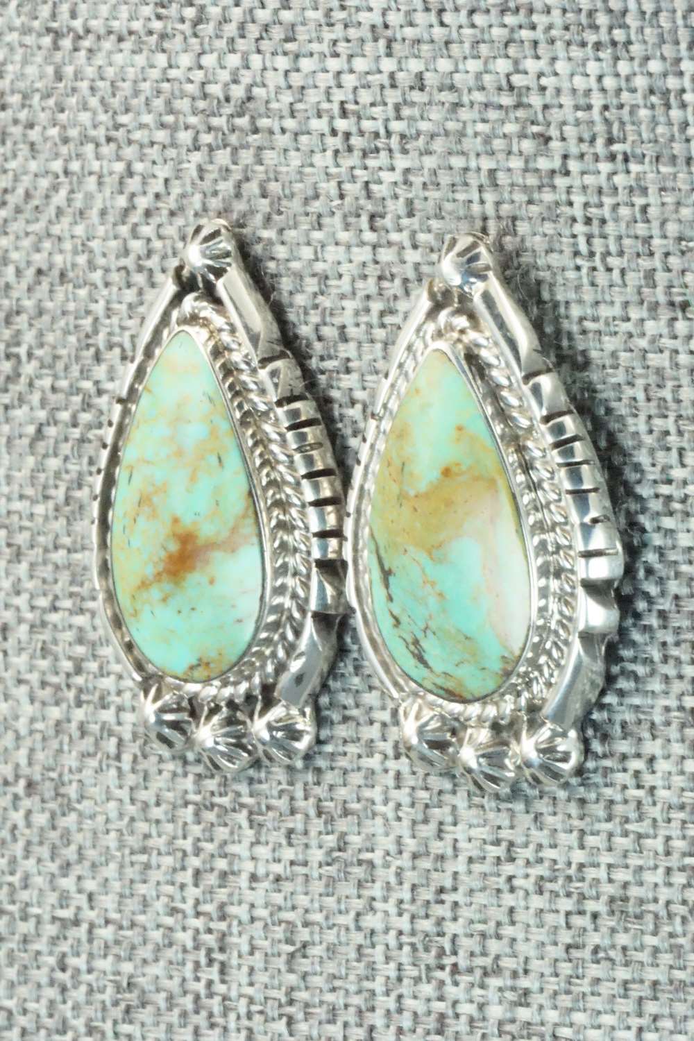 Turquoise & Sterling Silver Earrings - Freida Martinez