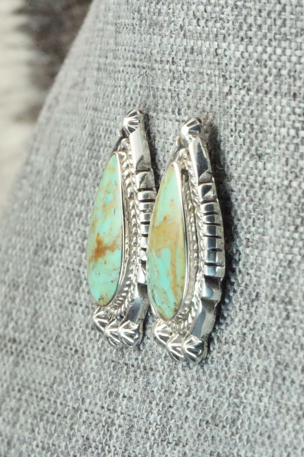Turquoise & Sterling Silver Earrings - Freida Martinez