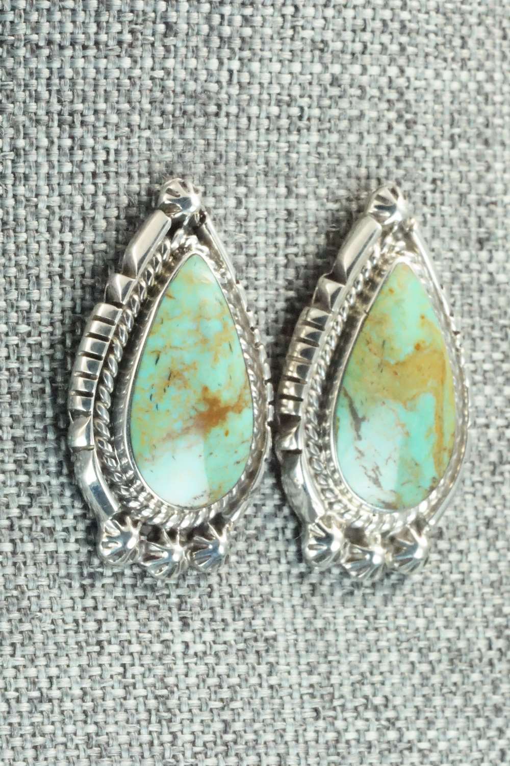 Turquoise & Sterling Silver Earrings - Freida Martinez