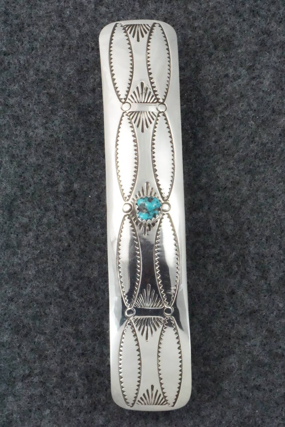 Turquoise & Sterling Silver Hair Barrette - Jolene Begay