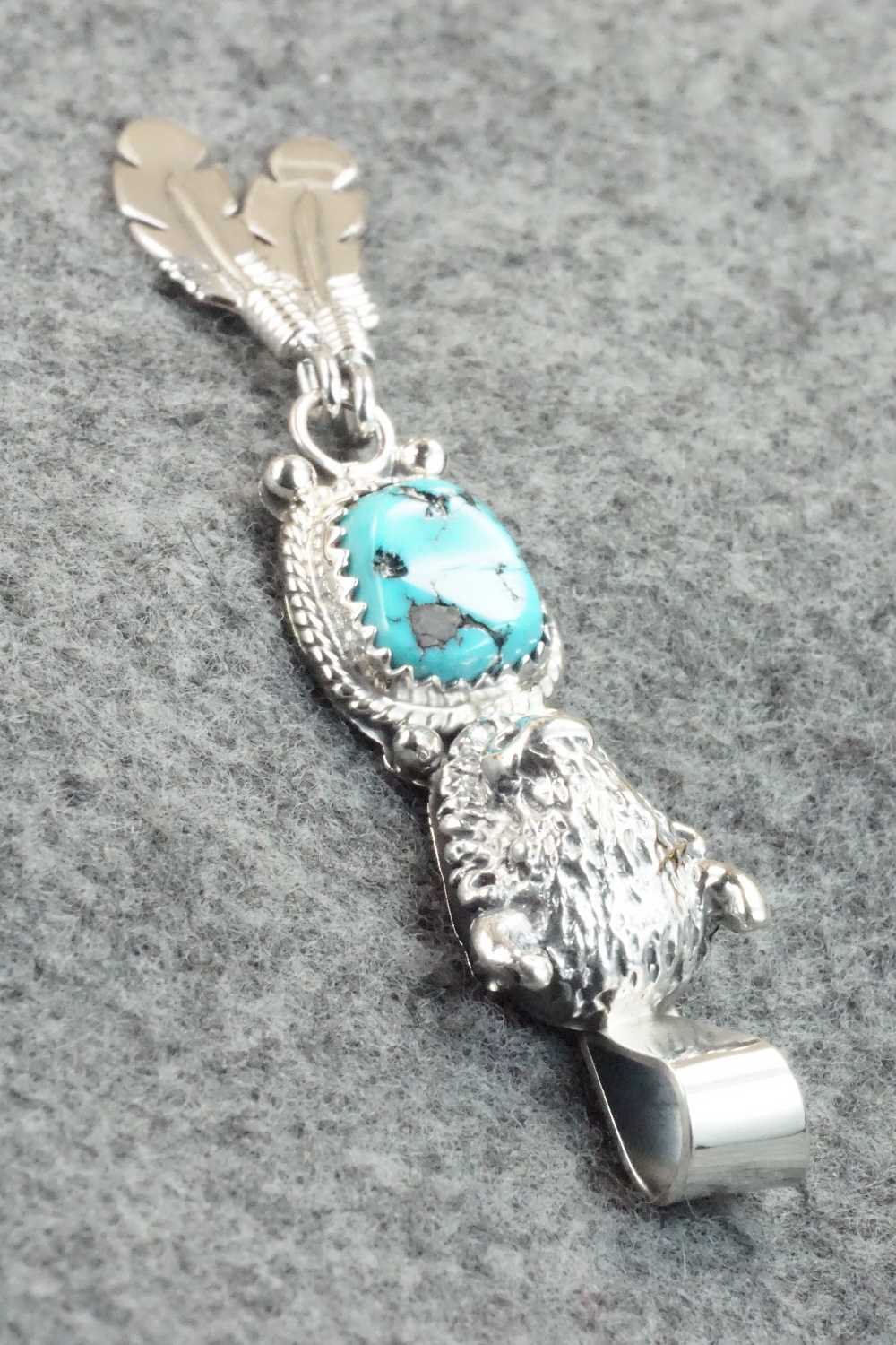 Turquoise and Sterling Silver Pendant - Genevieve Francisco