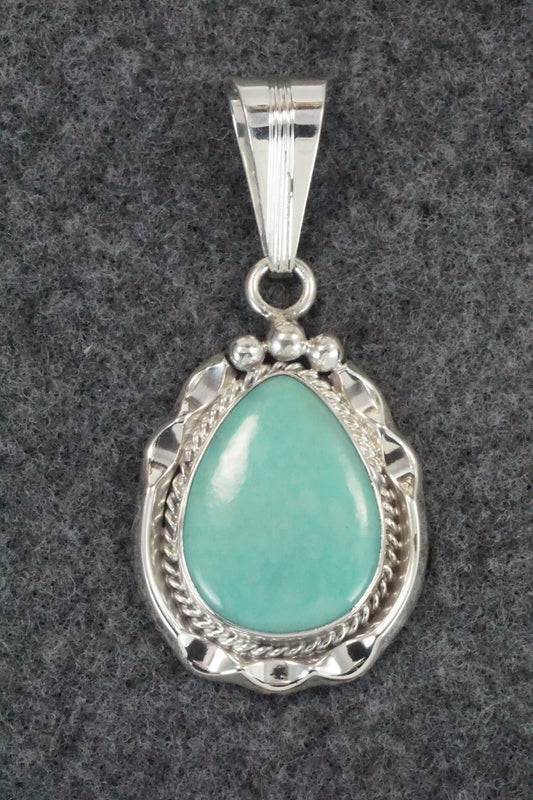 Turquoise & Sterling Silver Pendant - Samuel Yellowhair