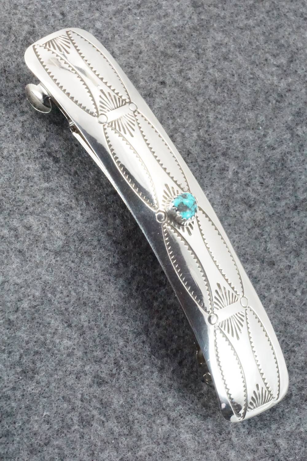 Turquoise & Sterling Silver Hair Barrette - Jolene Begay
