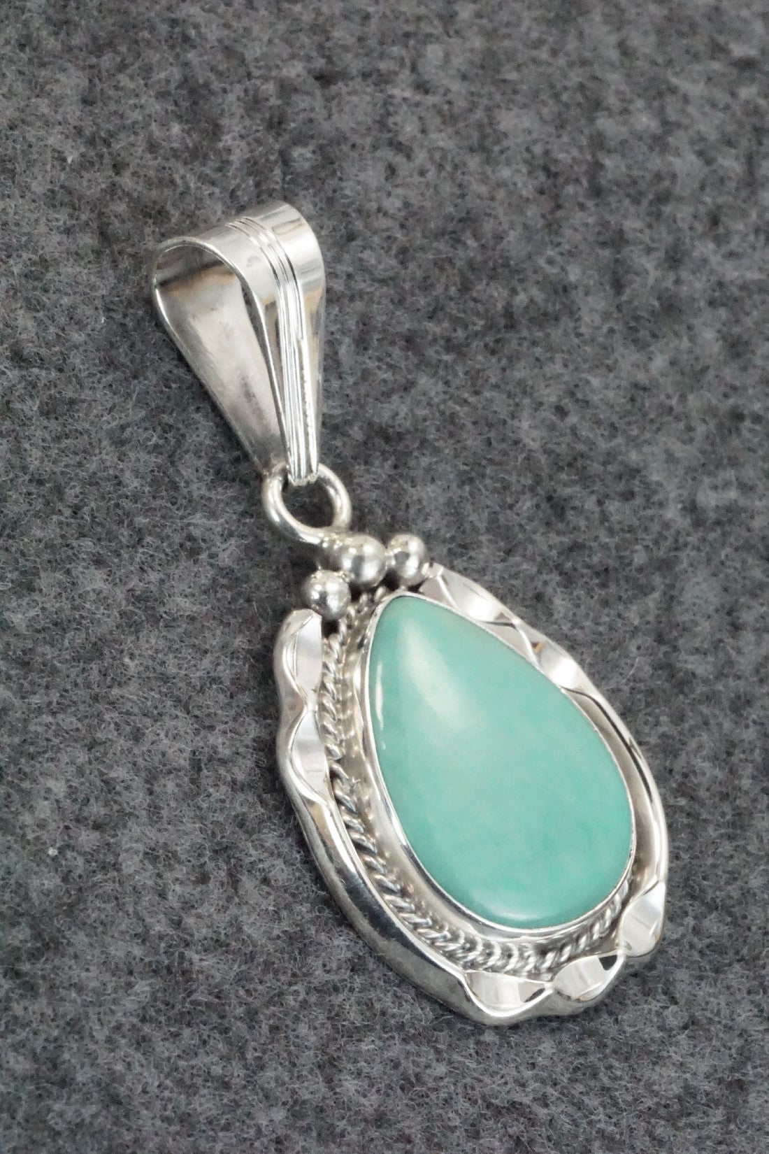 Turquoise & Sterling Silver Pendant - Samuel Yellowhair