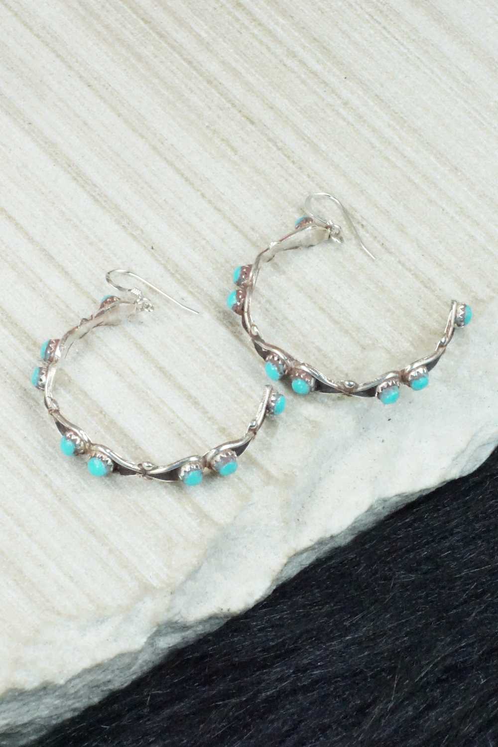 Turquoise & Sterling Silver Earrings - Thalene Waikaniwa