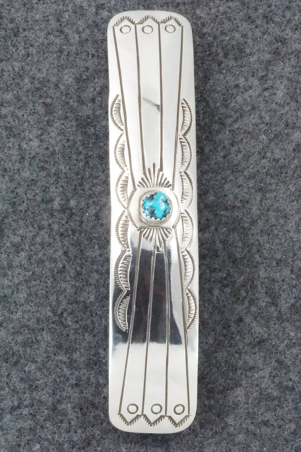Turquoise & Sterling Silver Hair Barrette - Jolene Begay