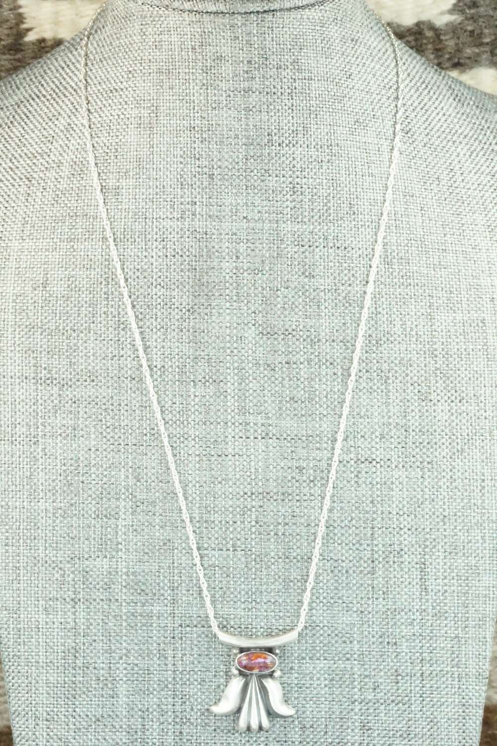 Spiny Oyster & Sterling Silver Necklace - Sharon McCarthy
