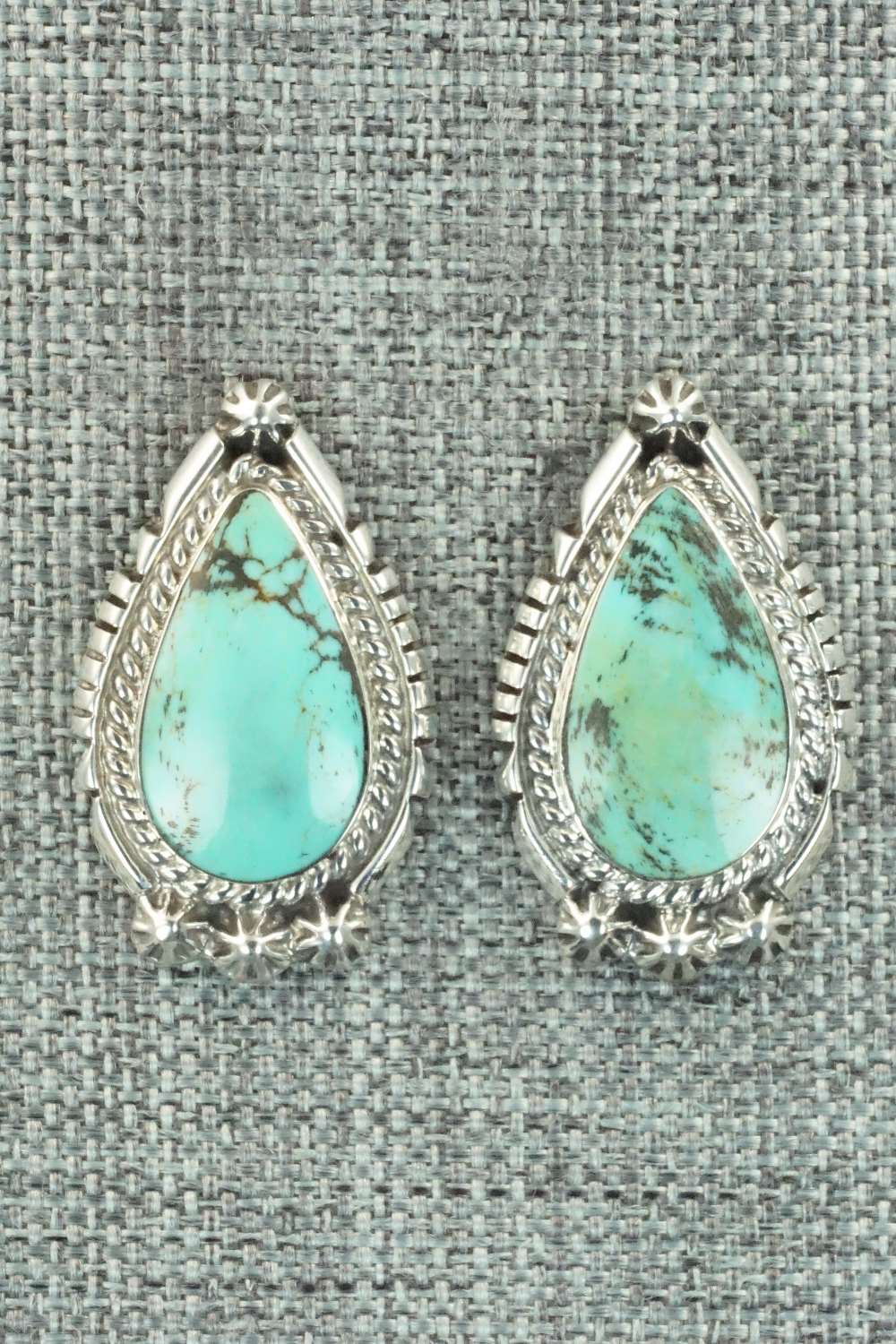 Turquoise & Sterling Silver Earrings - Freida Martinez
