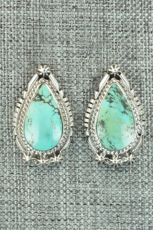 Turquoise & Sterling Silver Earrings - Freida Martinez