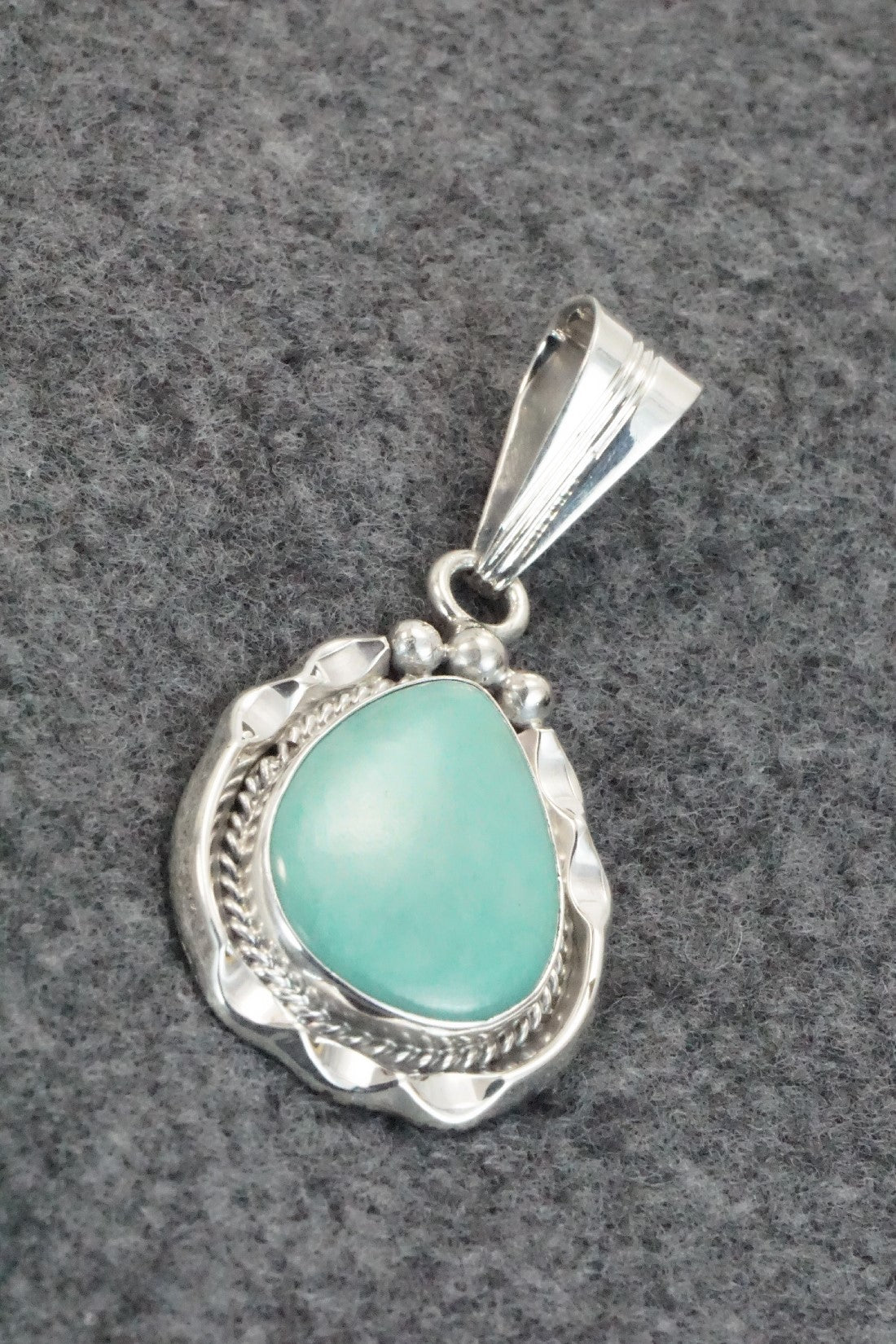 Turquoise & Sterling Silver Pendant - Samuel Yellowhair