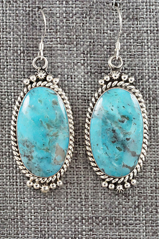 Turquoise & Sterling Silver Earrings - Gregg Yazzie