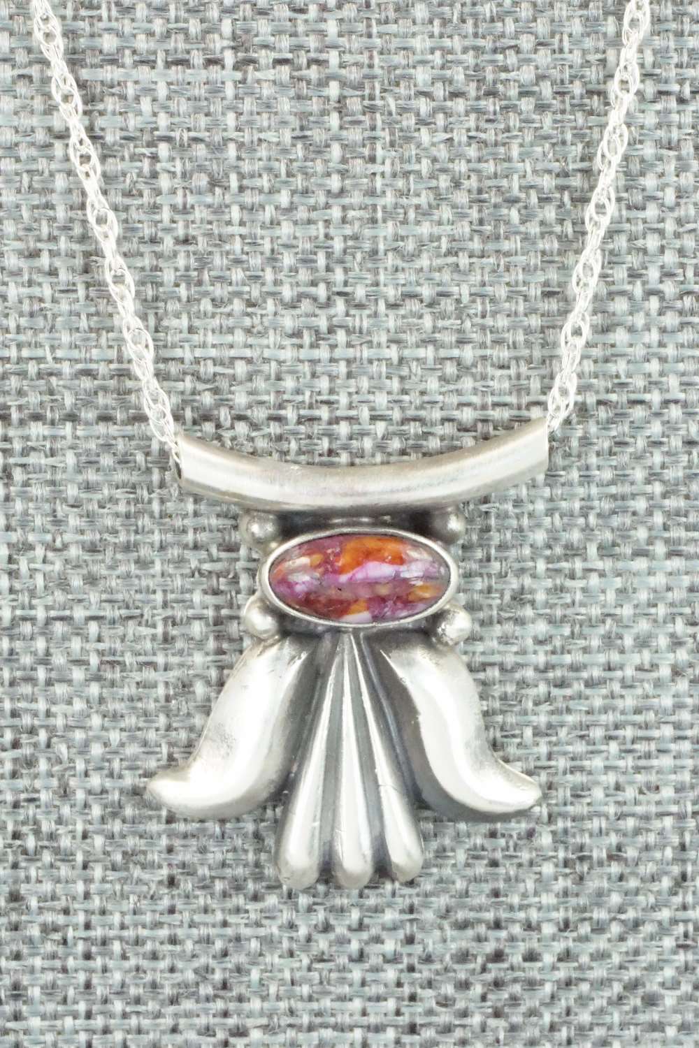 Spiny Oyster & Sterling Silver Necklace - Sharon McCarthy