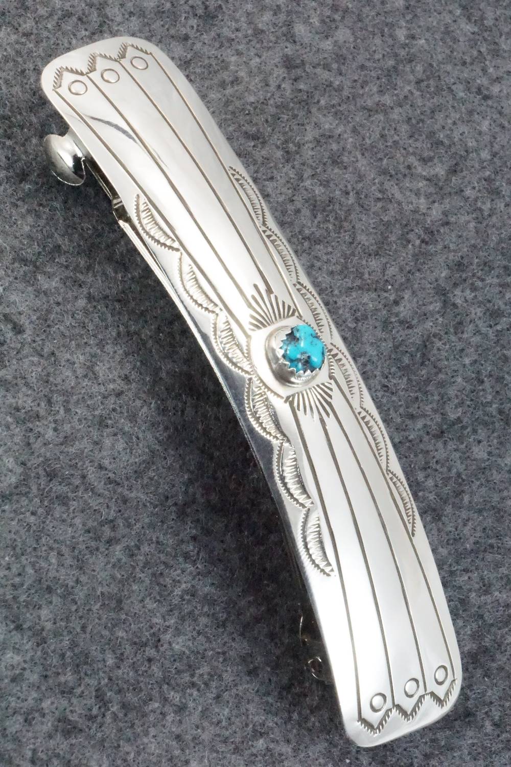 Turquoise & Sterling Silver Hair Barrette - Jolene Begay