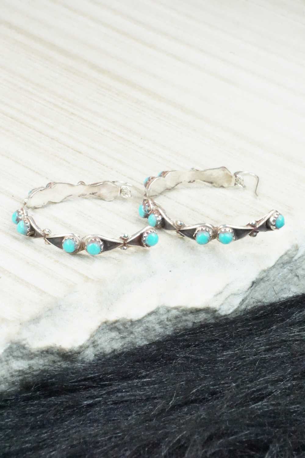 Turquoise & Sterling Silver Earrings - Thalene Waikaniwa