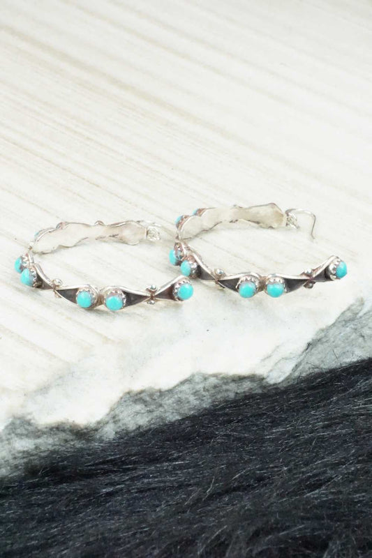 Turquoise & Sterling Silver Earrings - Thalene Waikaniwa