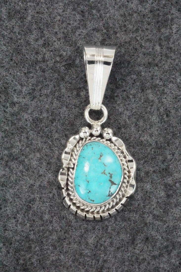 Turquoise & Sterling Silver Pendant - Samuel Yellowhair