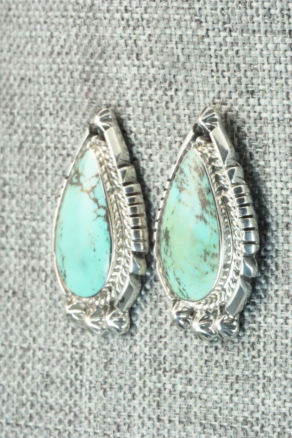 Turquoise & Sterling Silver Earrings - Freida Martinez