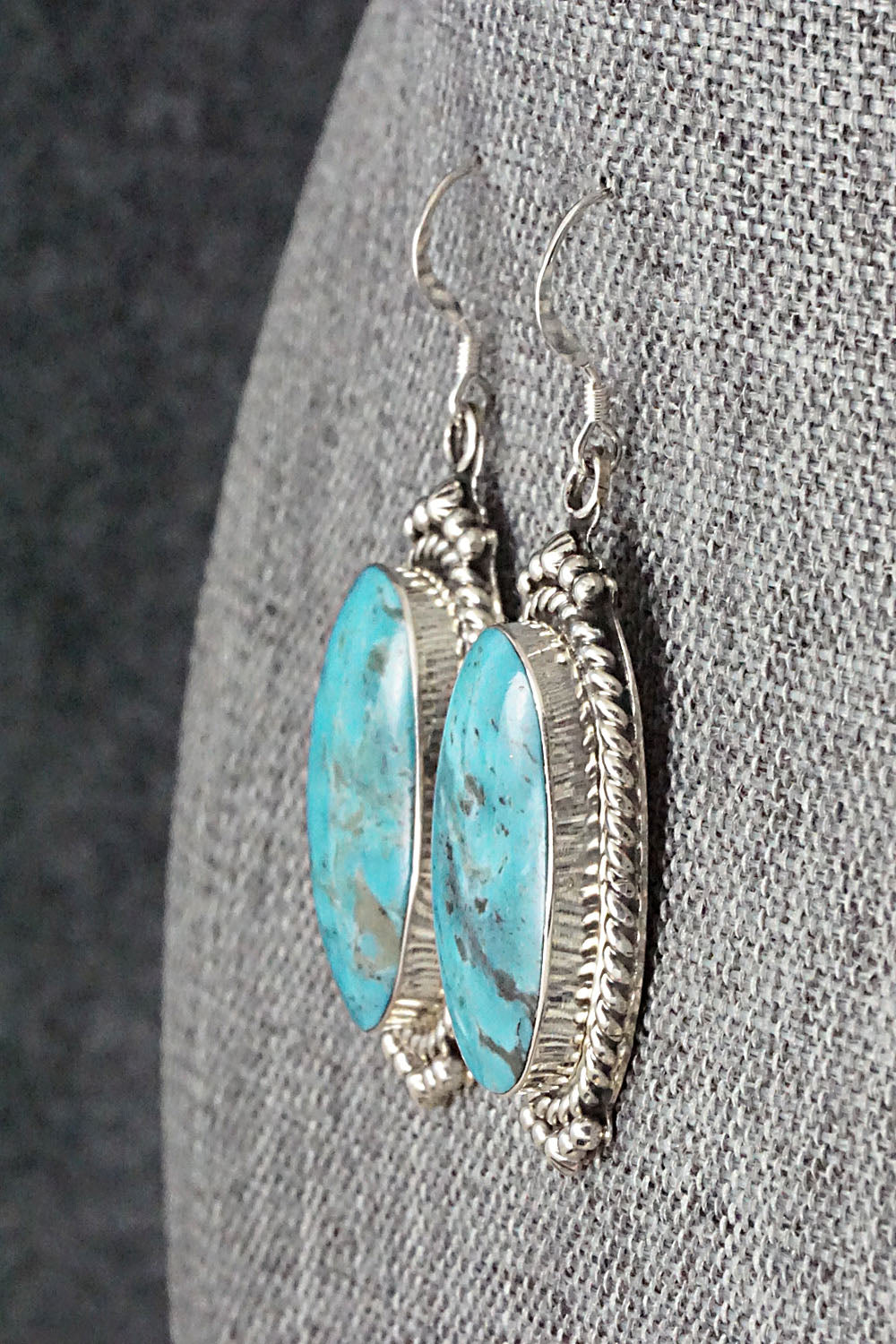 Turquoise & Sterling Silver Earrings - Gregg Yazzie