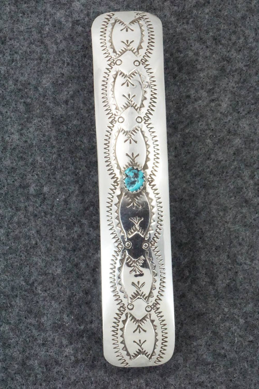 Turquoise & Sterling Silver Hair Barrette - Jolene Begay