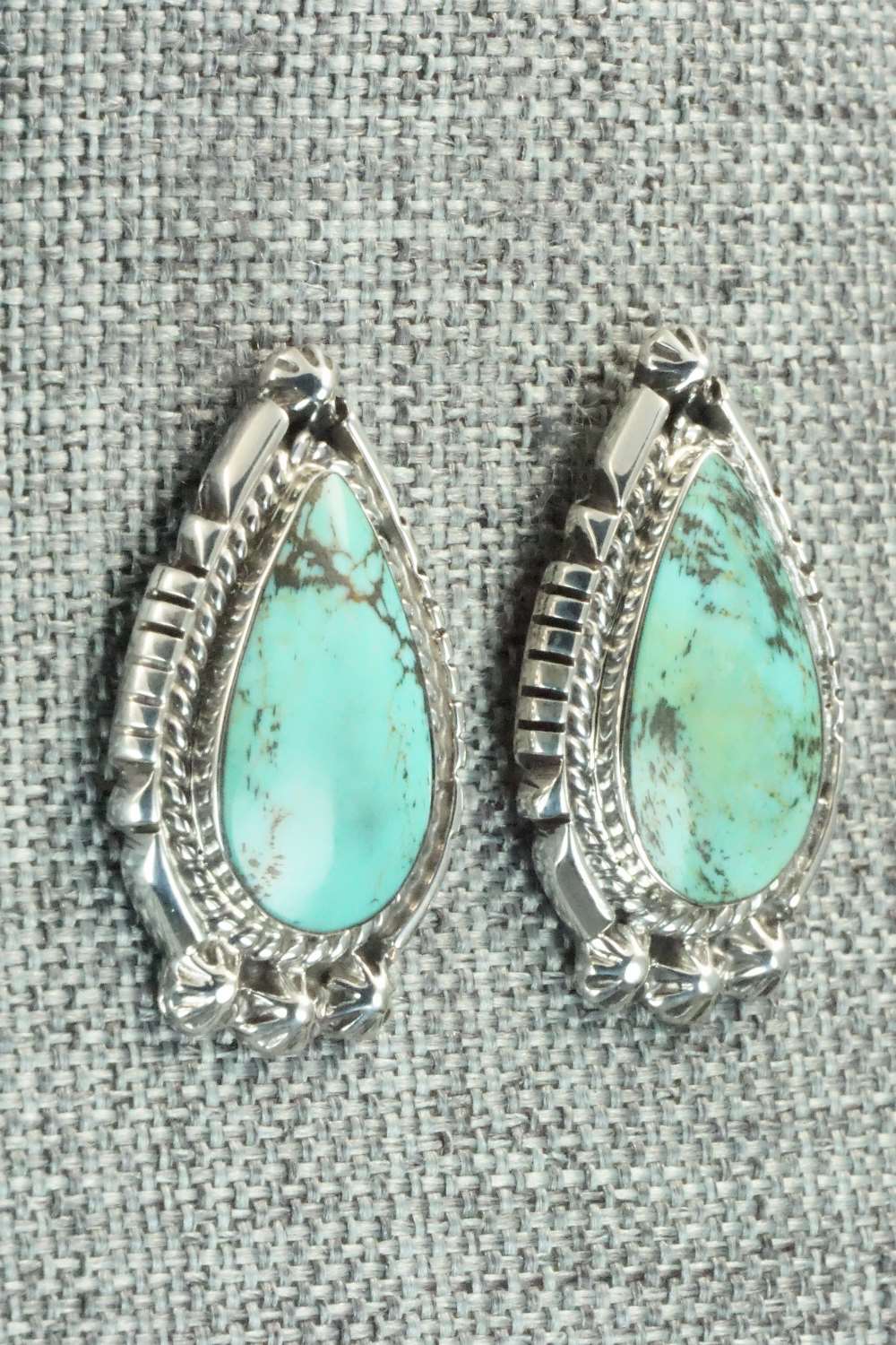 Turquoise & Sterling Silver Earrings - Freida Martinez
