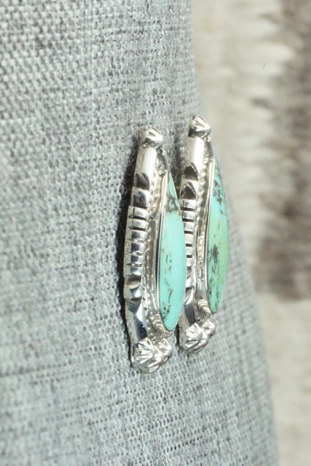 Turquoise & Sterling Silver Earrings - Freida Martinez