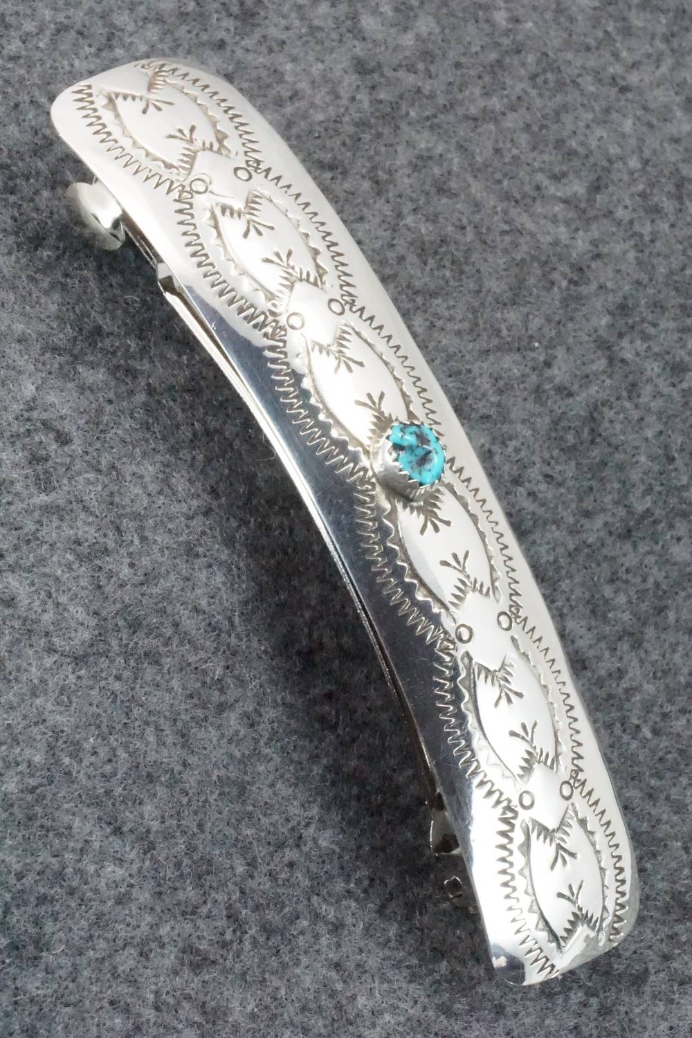 Turquoise & Sterling Silver Hair Barrette - Jolene Begay