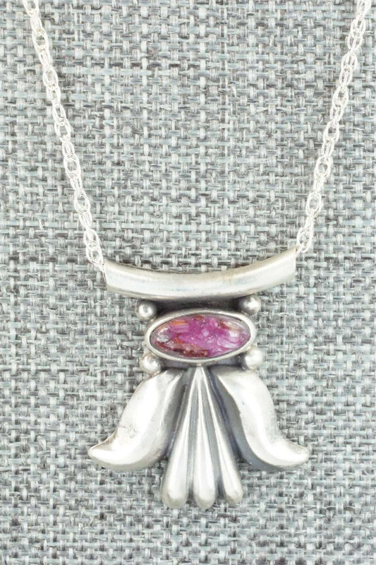 Spiny Oyster & Sterling Silver Necklace - Sharon McCarthy
