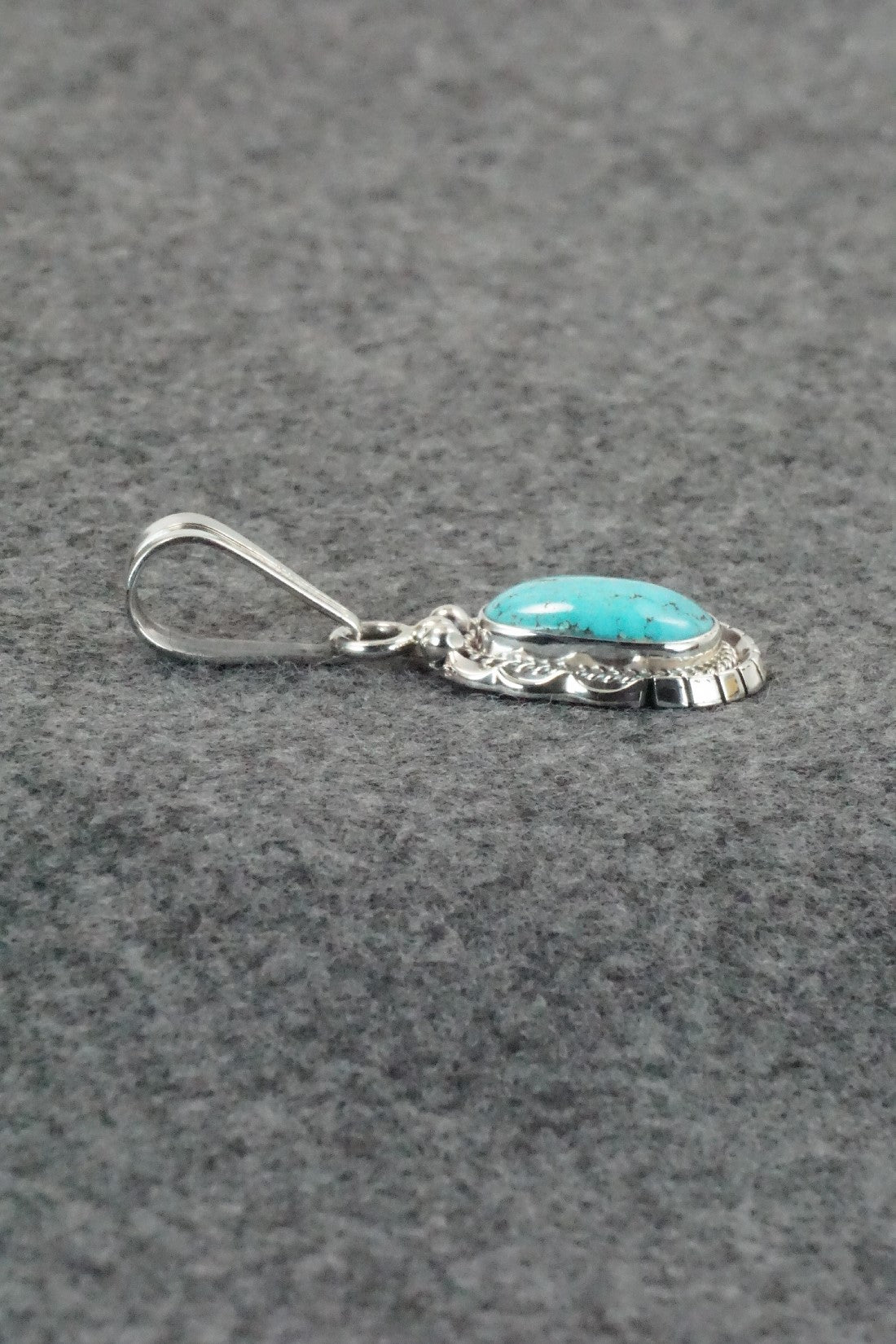 Turquoise & Sterling Silver Pendant - Samuel Yellowhair