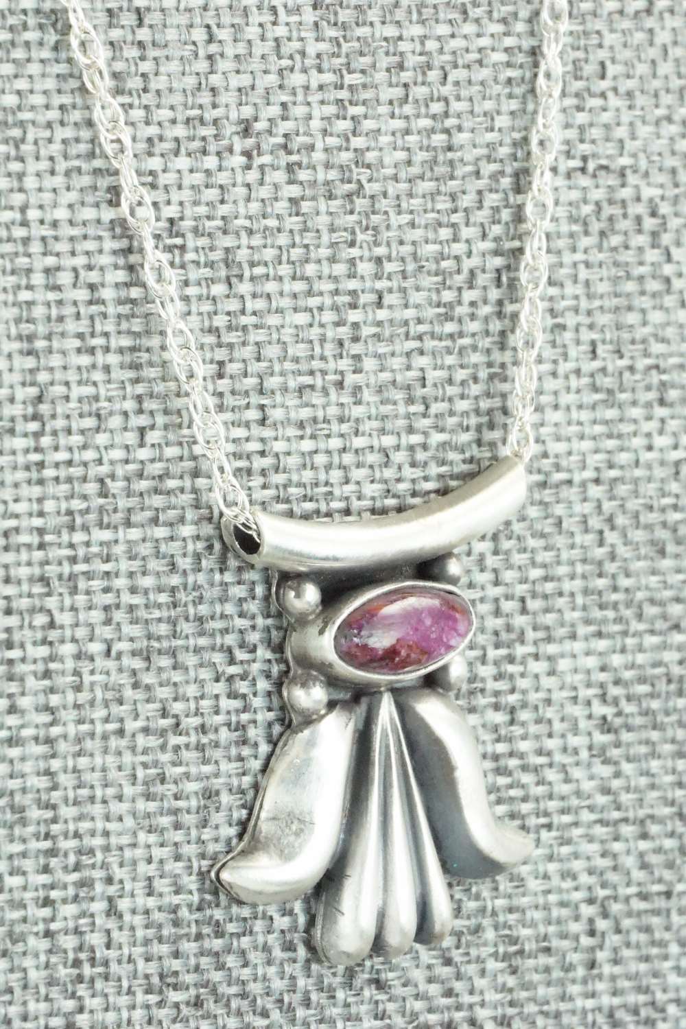 Spiny Oyster & Sterling Silver Necklace - Sharon McCarthy