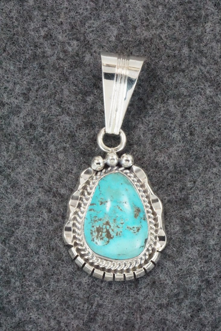Turquoise & Sterling Silver Pendant - Samuel Yellowhair