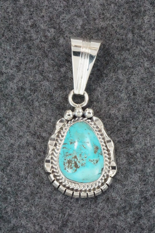 Turquoise & Sterling Silver Pendant - Samuel Yellowhair