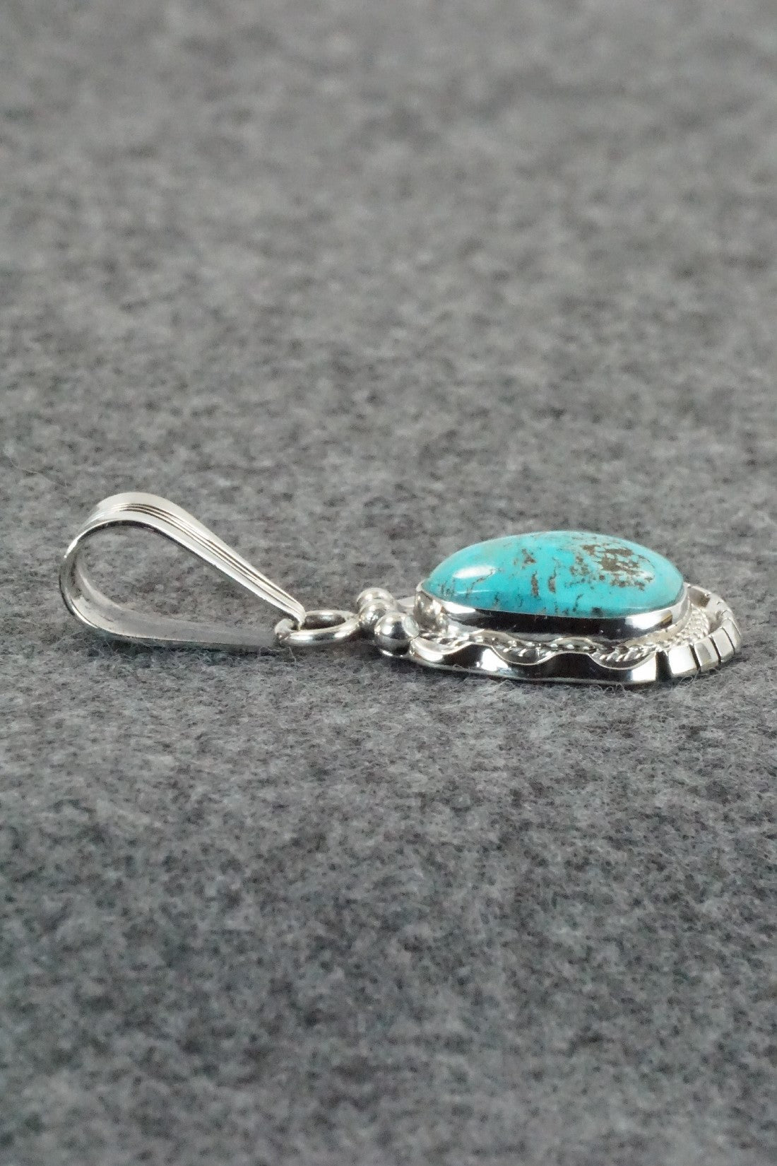 Turquoise & Sterling Silver Pendant - Samuel Yellowhair