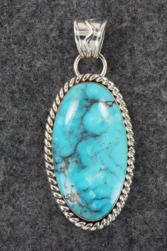 Turquoise & Sterling Silver Pendant - Sheena Jack